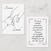 Known & Loved – Psalm 139 Pro-Life Prayer Card Plaatskaartje (Voorkant / Achterkant)