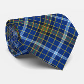 Knox Clan Tartan Bright Blue Pset Stropdas (Opgerold)