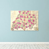 Knox County en Daviess County Canvas Afdruk (Insitu (Houten vloer))