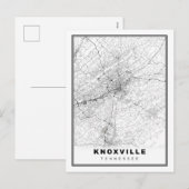 Knoxville Map Feestdagenkaart (Voorkant / Achterkant)