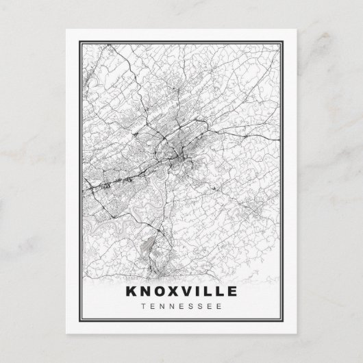 Knoxville Map Feestdagenkaart (Voorkant)