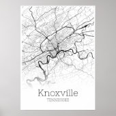Knoxville Map - Tennessee - City Map Poster (Voorkant)
