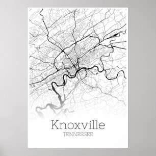 Knoxville Map - Tennessee - City Map Poster