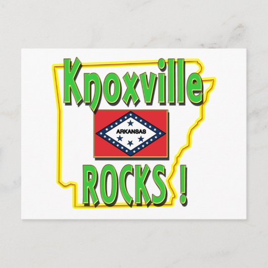 Knoxville Rocks. (groen) Briefkaart (Voorkant)