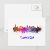 Knoxville skyline in waterverf briefkaart (Voorkant / Achterkant)