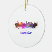 Knoxville skyline in waterverf keramisch ornament (Links)