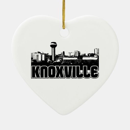 Knoxville Skyline Keramisch Ornament (Achterkant)