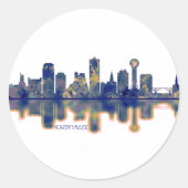 Knoxville Skyline Ronde Sticker (Voorkant)