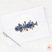 Knoxville Skyline Ronde Sticker (Envelop)