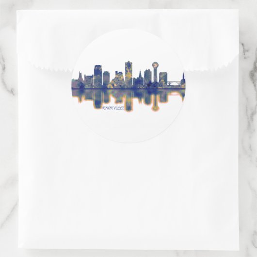 Knoxville Skyline Ronde Sticker (Tas)