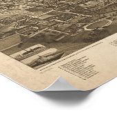 Knoxville Tennessee 1886 Antiek Panorama Poster (Hoek)
