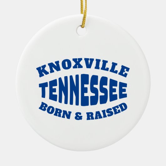 Knoxville Tennessee Born and Raised Keramisch Ornament (Voorkant)