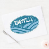 Knoxville Tennessee Buiten Ovale Sticker (Envelop)