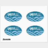 Knoxville Tennessee Buiten Ovale Sticker (Vel)
