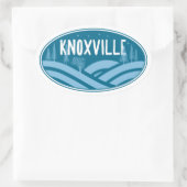 Knoxville Tennessee Buiten Ovale Sticker (Tas)