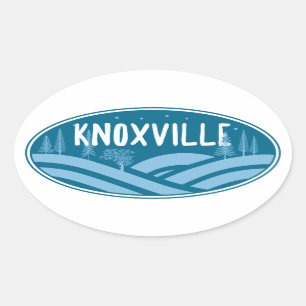 Knoxville Tennessee Buiten Ovale Sticker