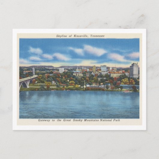  Knoxville Tennessee City Skyline jaren 1940 Briefkaart (Voorkant)