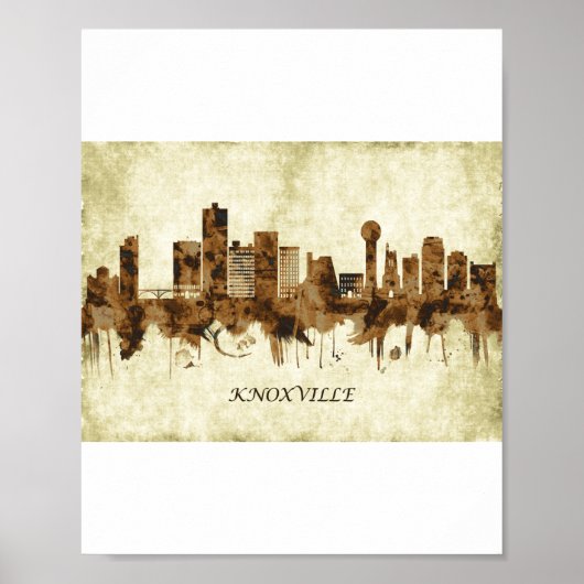 Knoxville Tennessee Cityscape Poster (Voorkant)