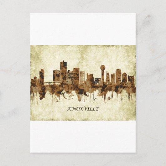 Knoxville Tennessee Cityscape Uitnodiging Briefkaart (Voorkant)