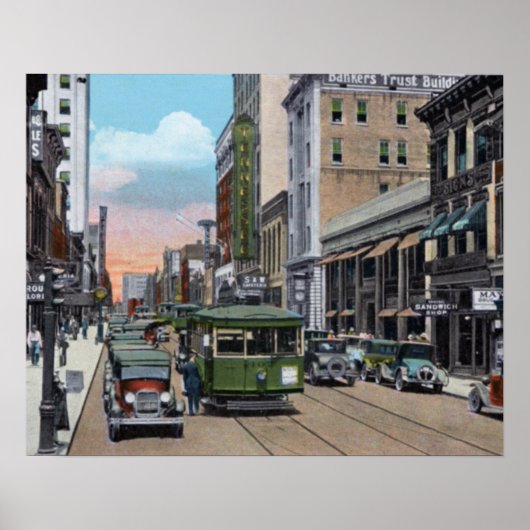 Knoxville Tennessee Gay Street Poster (Voorkant)