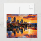 Knoxville, Tennessee Gouden uur Briefkaart (Voorkant / Achterkant)