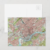 Knoxville Tennessee Map (1978) Briefkaart (Voorkant / Achterkant)