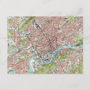 Knoxville Tennessee Map (1978) Briefkaart