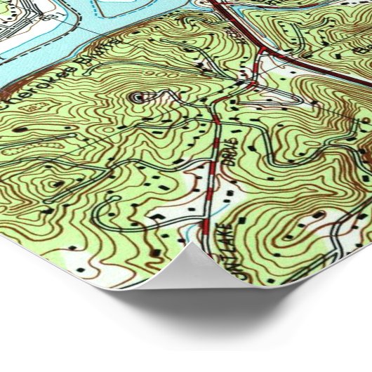 Knoxville Tennessee Map (1978) Poster (Hoek)
