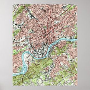 Knoxville Tennessee Map (1978) Poster