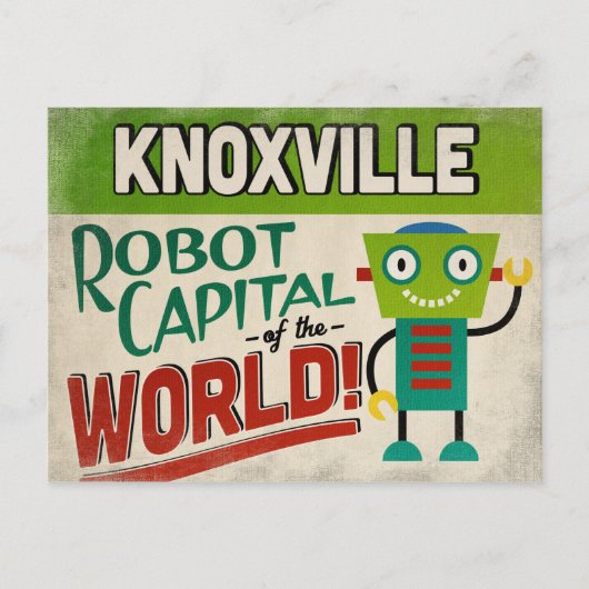 Knoxville Tennessee Robot - Funny  Briefkaart (Voorkant)