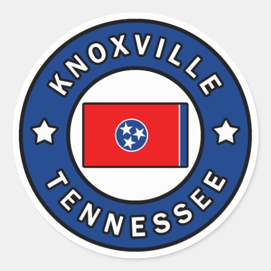 Knoxville Tennessee Ronde Sticker (Voorkant)