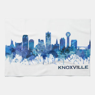 Knoxville Tennessee Skyline Blue Theedoek