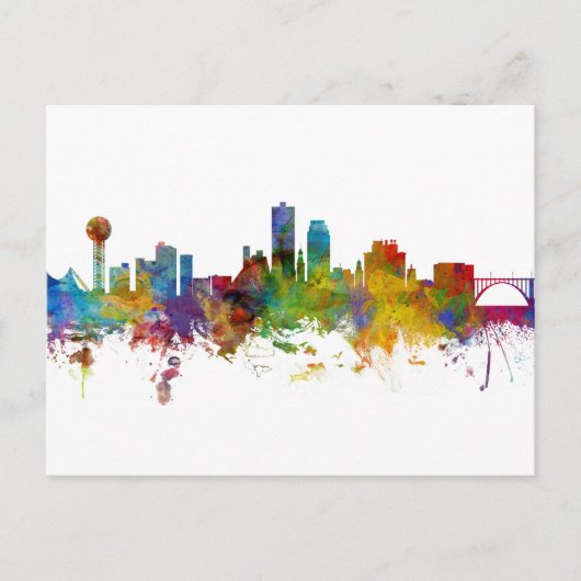 Knoxville Tennessee Skyline Briefkaart (Voorkant)