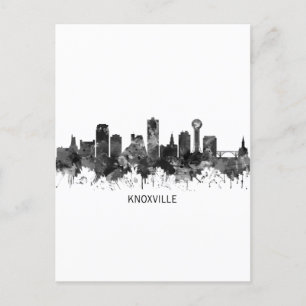 Knoxville Tennessee Skyline BW Feestdagenkaart
