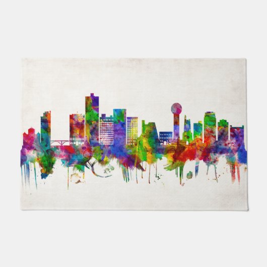 Knoxville Tennessee Skyline Deurmat (Voorkant)