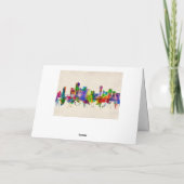 Knoxville Tennessee Skyline Feestdagen Kaart (Achterkant)