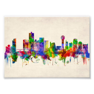 Knoxville Tennessee Skyline Foto Afdruk