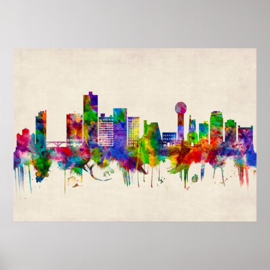 Knoxville Tennessee Skyline Poster (Voorkant)