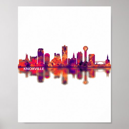 Knoxville Tennessee Skyline Poster (Voorkant)