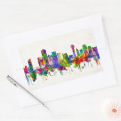 Knoxville Tennessee Skyline Rechthoekige Sticker (Envelop)