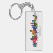 Knoxville Tennessee Skyline Sleutelhanger (Voorkant Links)