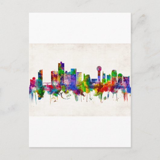 Knoxville Tennessee Skyline Uitnodiging Briefkaart (Voorkant)