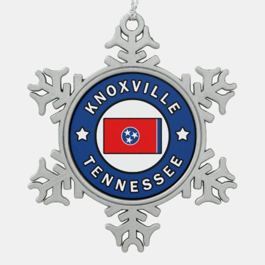 Knoxville Tennessee Tin Sneeuwvlok Ornament (Voorkant)