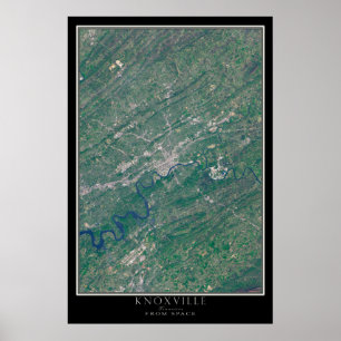 Knoxville Tennessee uit de ruimtesatellietkaart Poster