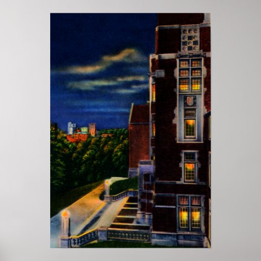 Knoxville Tennessee University te Night Poster (Voorkant)