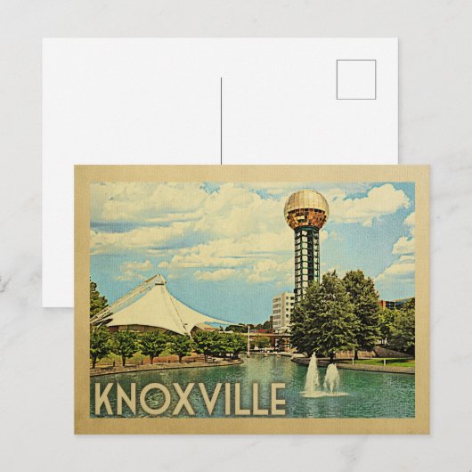 Knoxville Tennessee Vintage Travel Briefkaart (Voorkant / Achterkant)
