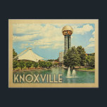 Knoxville Tennessee Vintage Travel Briefkaart<br><div class="desc">Het design van Knoxville Tennessee in Vintage Travel-stijl met een prachtige parkscène.</div>