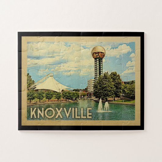 Knoxville Tennessee Vintage Travel Legpuzzel (Horizontaal)