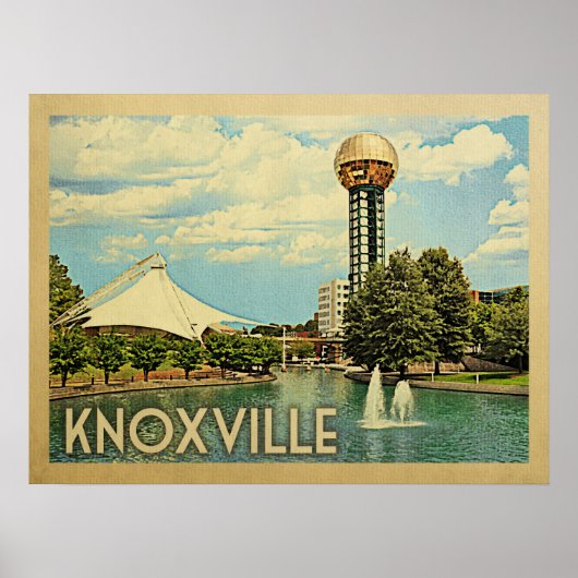 Knoxville Tennessee Vintage Travel Poster (Voorkant)