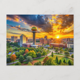 Knoxville, Tennessee, zonsondergang Briefkaart